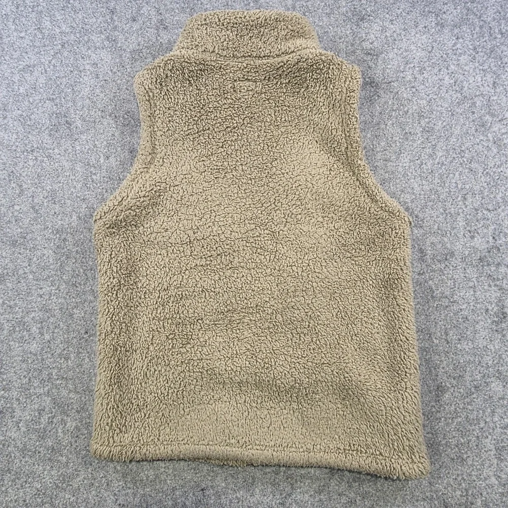 Patagonia Los Gatos‎ Vest Girls XL 14 Beige Sherpa Fleece Full Zip Pockets